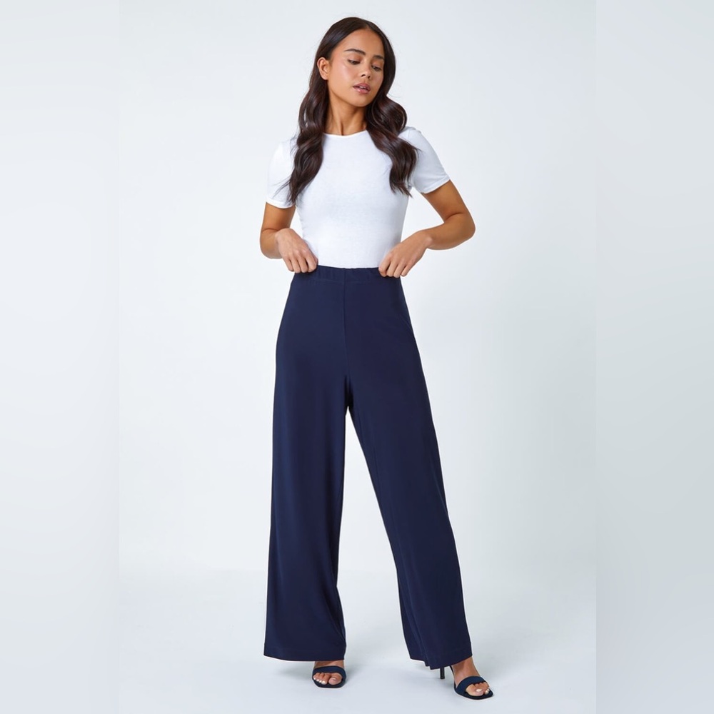 Tchibo Classic Navy Women's Wide Leg Trousers